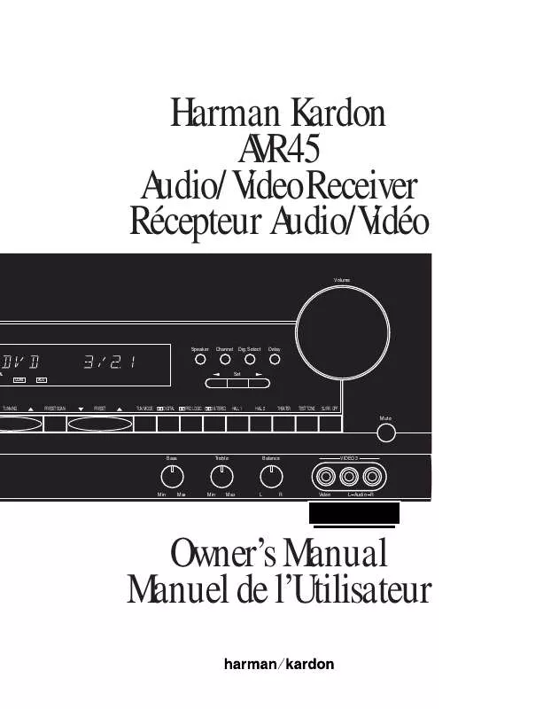 Mode d'emploi HARMAN KARDON AVR 45