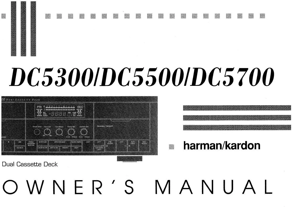 Mode d'emploi HARMAN KARDON DC5500