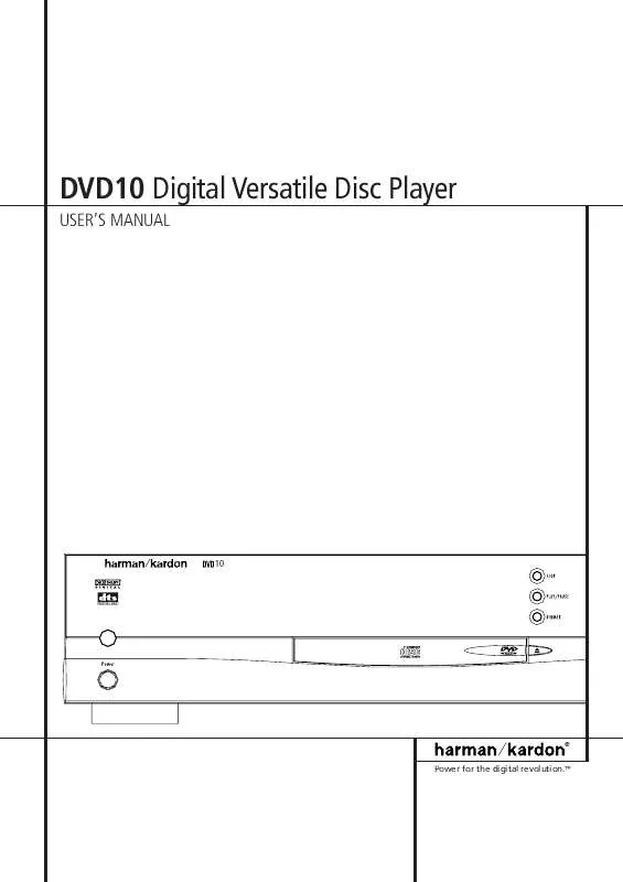 Mode d'emploi HARMAN KARDON DVD 10