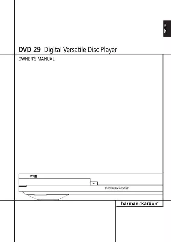 Mode d'emploi HARMAN KARDON DVD 29