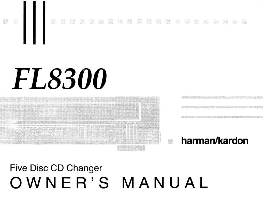 Mode d'emploi HARMAN KARDON FL 8300