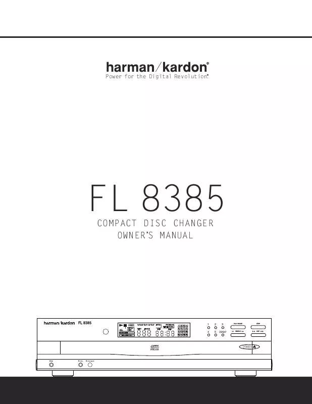 Mode d'emploi HARMAN KARDON FL 8385