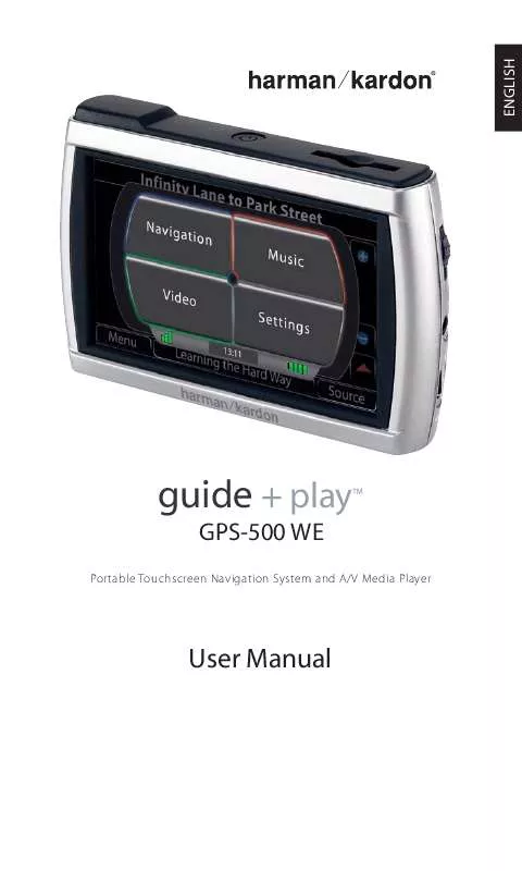 Mode d'emploi HARMAN KARDON GPS 500WE