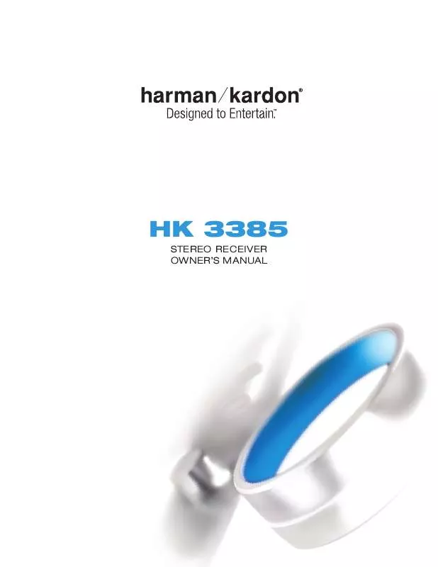 Mode d'emploi HARMAN KARDON HK 3385
