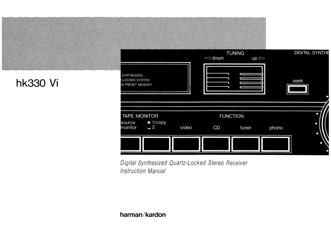 Mode d'emploi HARMAN KARDON HK330VI