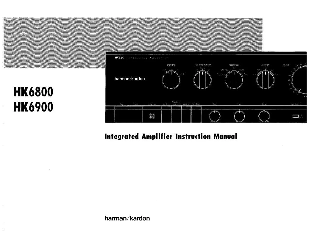 Mode d'emploi HARMAN KARDON HK6900