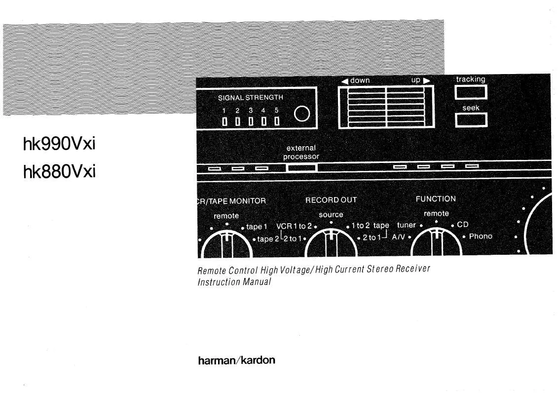 Mode d'emploi HARMAN KARDON HK990VXI