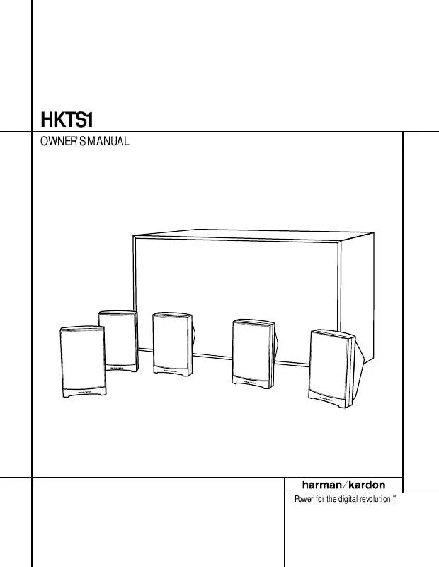 Mode d'emploi HARMAN KARDON HKTS1