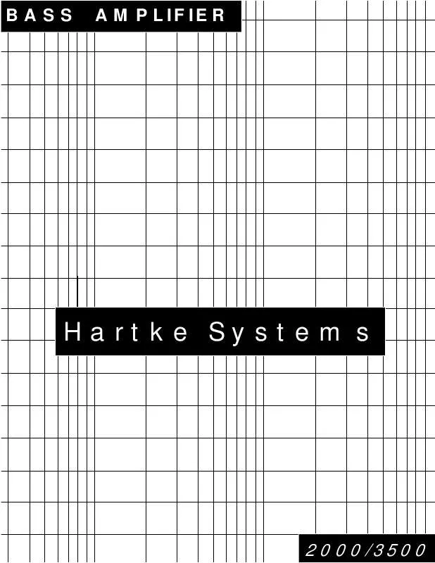 Mode d'emploi HARTKE SYSTEMS 2000