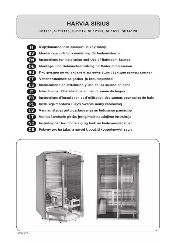 Mode d'emploi HARVIA SC1212