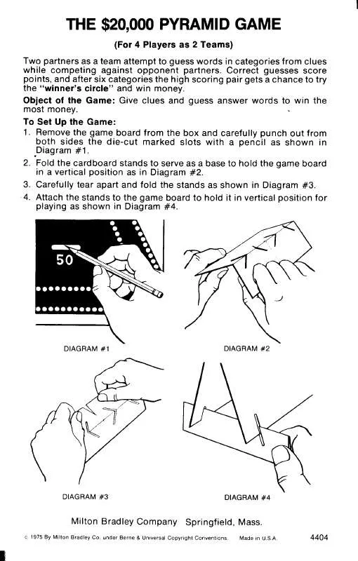 Mode d'emploi HASBRO 20000 PYRAMID