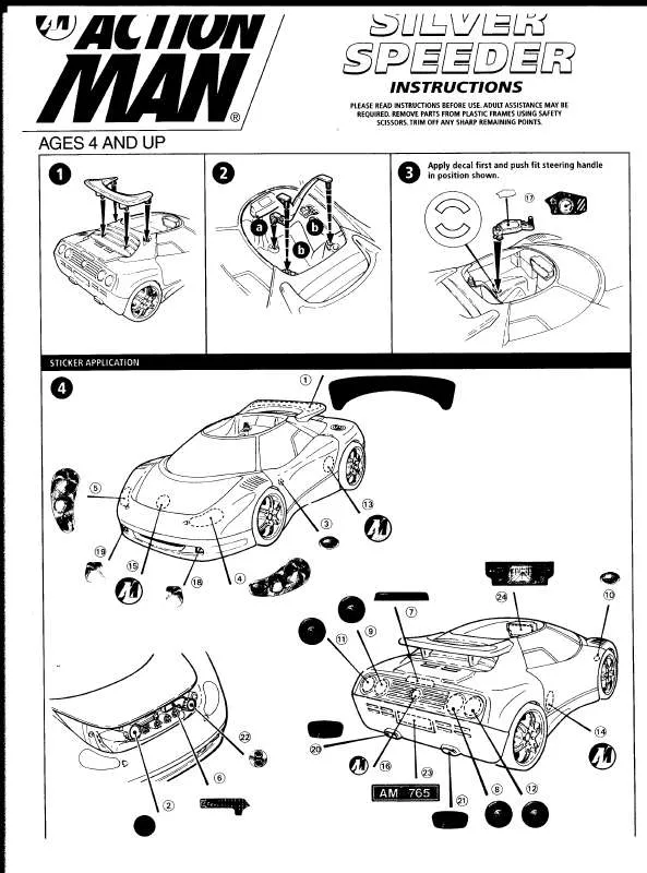 Mode d'emploi HASBRO ACTIONMAN SILVER SPEEDER