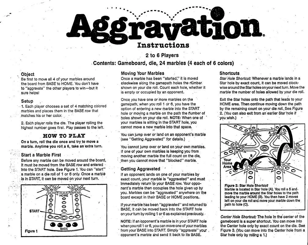 Mode d'emploi HASBRO AGGRAVATION 1977