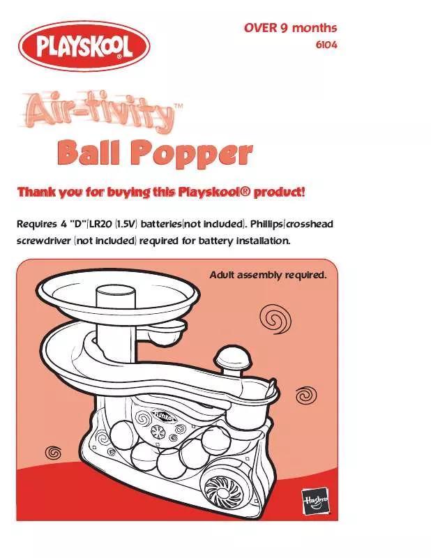 Mode d'emploi HASBRO AIR-TIVITY BALL POPPER