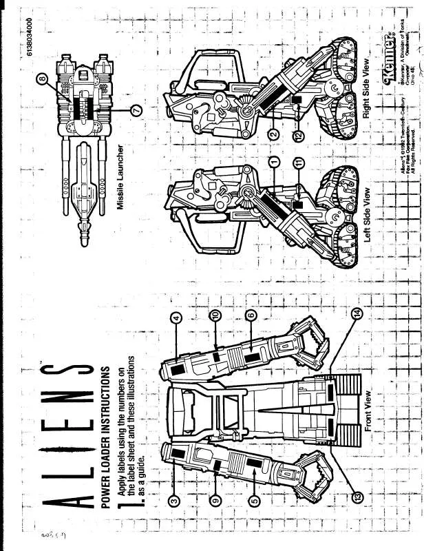 Mode d'emploi HASBRO ALIENS POWERLOADER