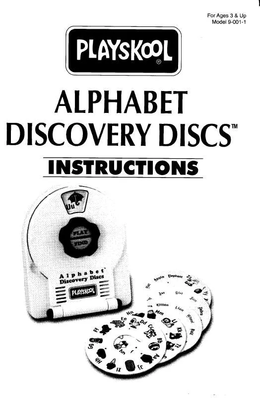 Mode d'emploi HASBRO ALPHABET DISCOVERY DISKS