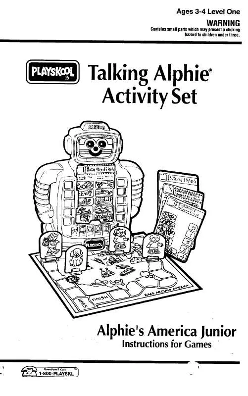 Mode d'emploi HASBRO ALPHIE TALKING ACTIVITY SET