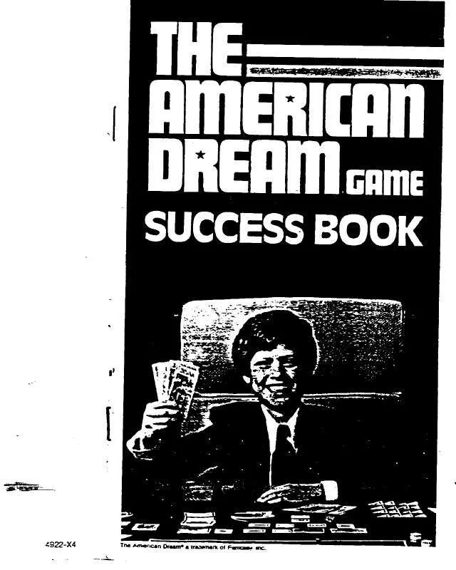 Mode d'emploi HASBRO AMERICAN DREAM GAME