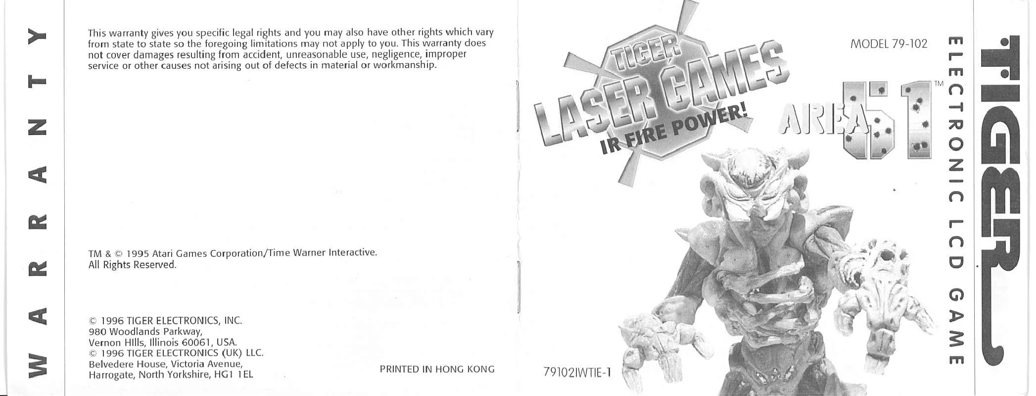 Mode d'emploi HASBRO AREA 51 LASER GAMES