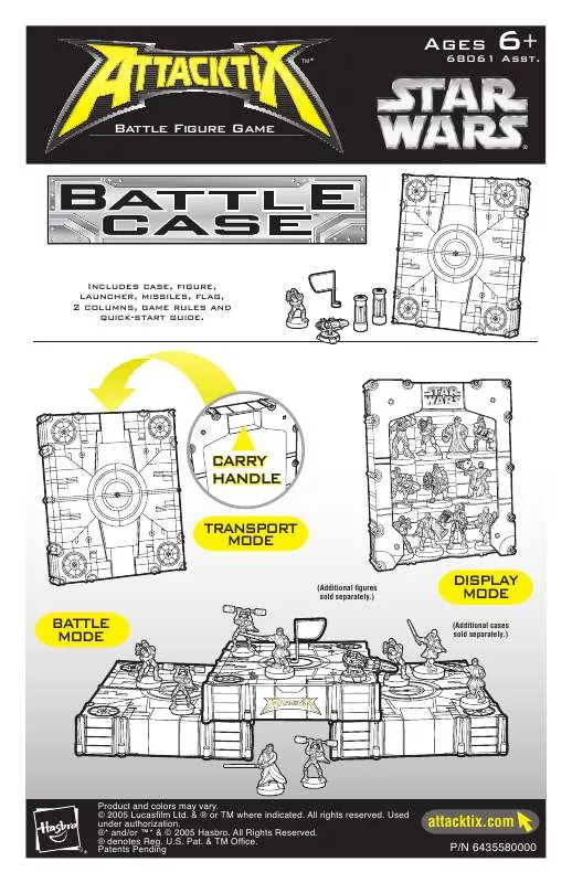 Mode d'emploi HASBRO ATTACKTIX STAR WARS BATTLE CASE