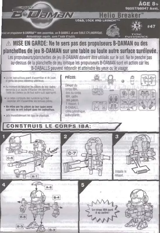 Mode d'emploi HASBRO B DAMAN HELIO BREAKER FRENCH