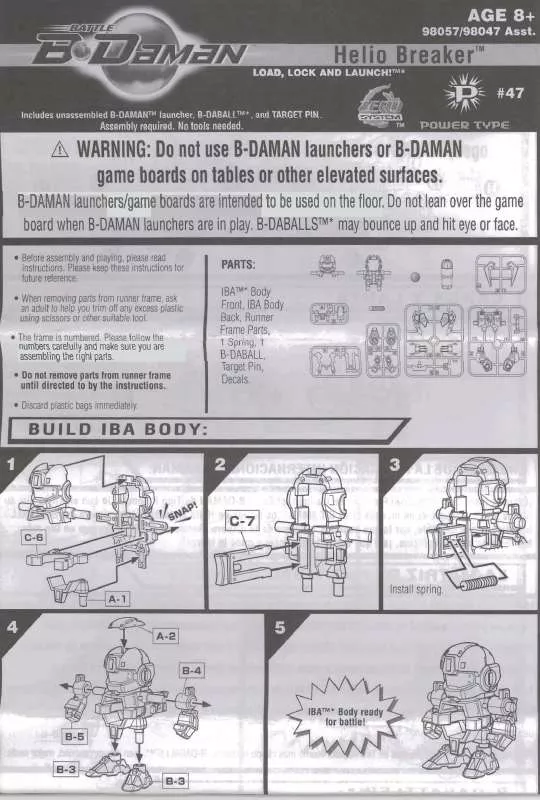 Mode d'emploi HASBRO B DAMAN HELIO BREAKER