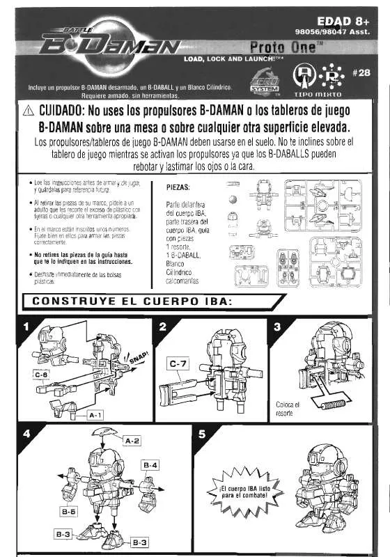 Mode d'emploi HASBRO B DAMAN PROTO ONE