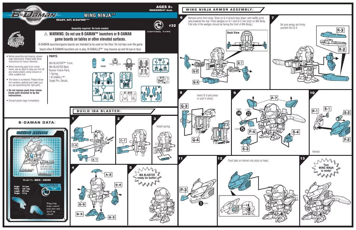 Mode d'emploi HASBRO B DAMAN WING NINJA