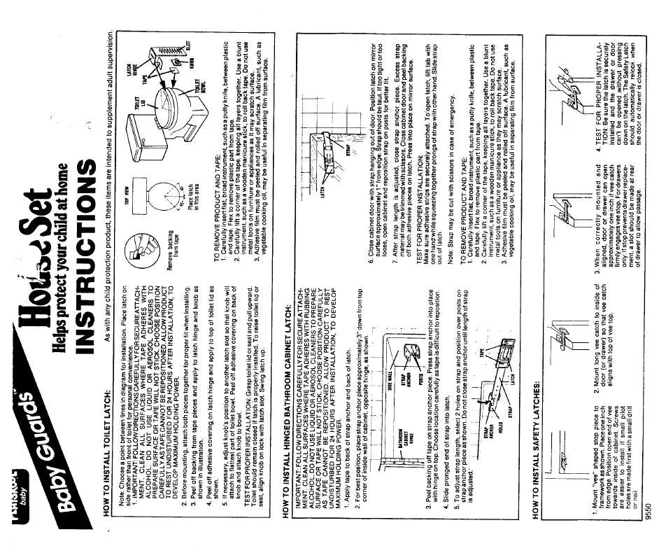 Mode d'emploi HASBRO BABY GUARDS HOUSE SET