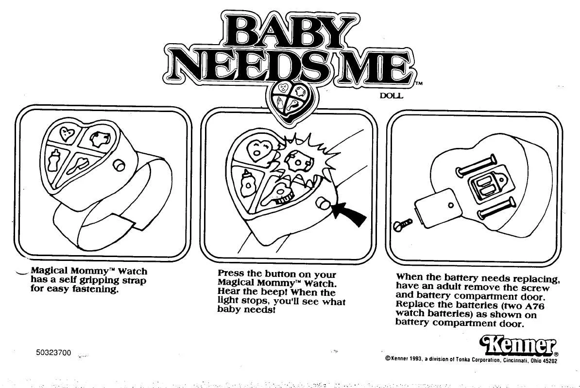 Mode d'emploi HASBRO BABY NEEDS ME