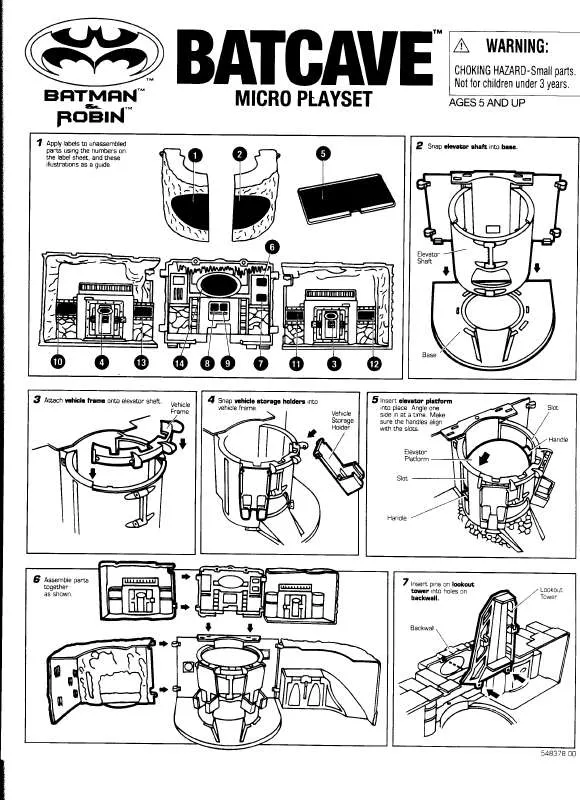 Mode d'emploi HASBRO BATCAVE MICRO PLAYSET