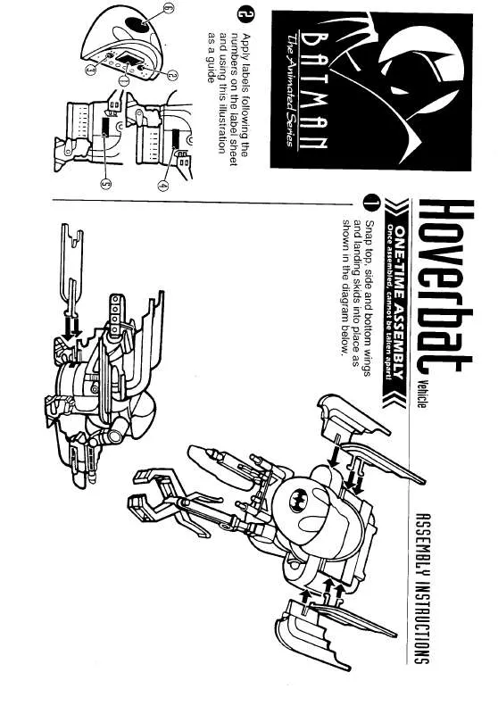 Mode d'emploi HASBRO BATMAN ANIMATED-HOVERBAT