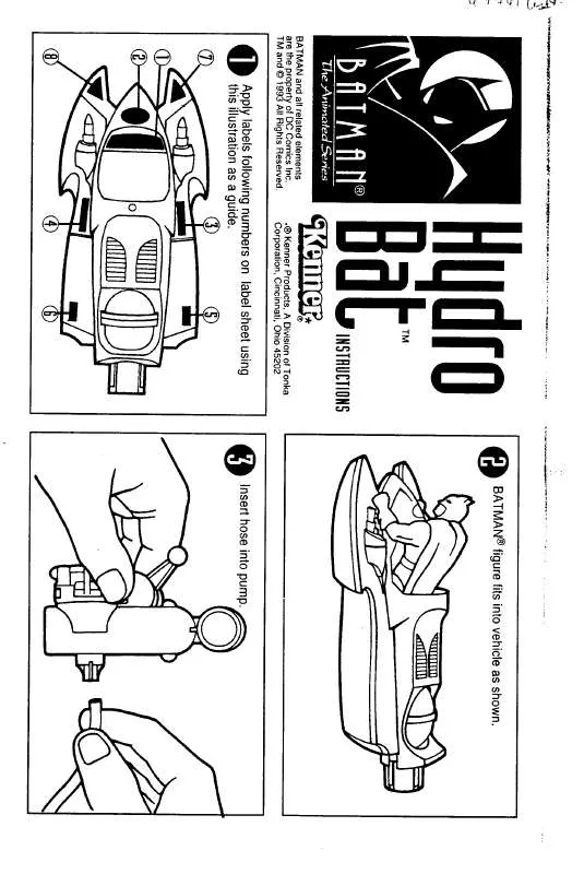 Mode d'emploi HASBRO BATMAN ANIMATED-HYDROBAT