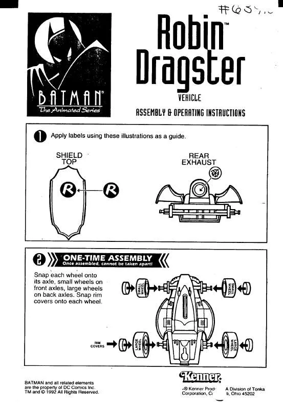 Mode d'emploi HASBRO BATMAN ANIMATED-ROBINDRAGSTER