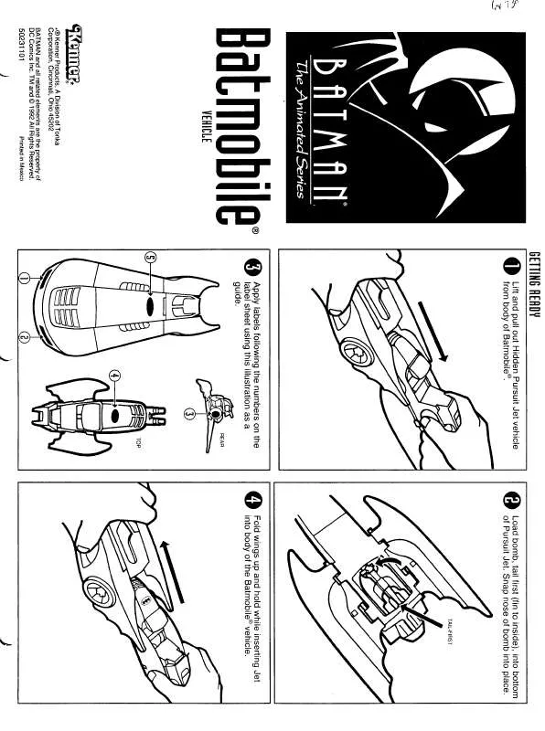 Mode d'emploi HASBRO BATMAN ANIMATED BATMOBILE VEHICLE