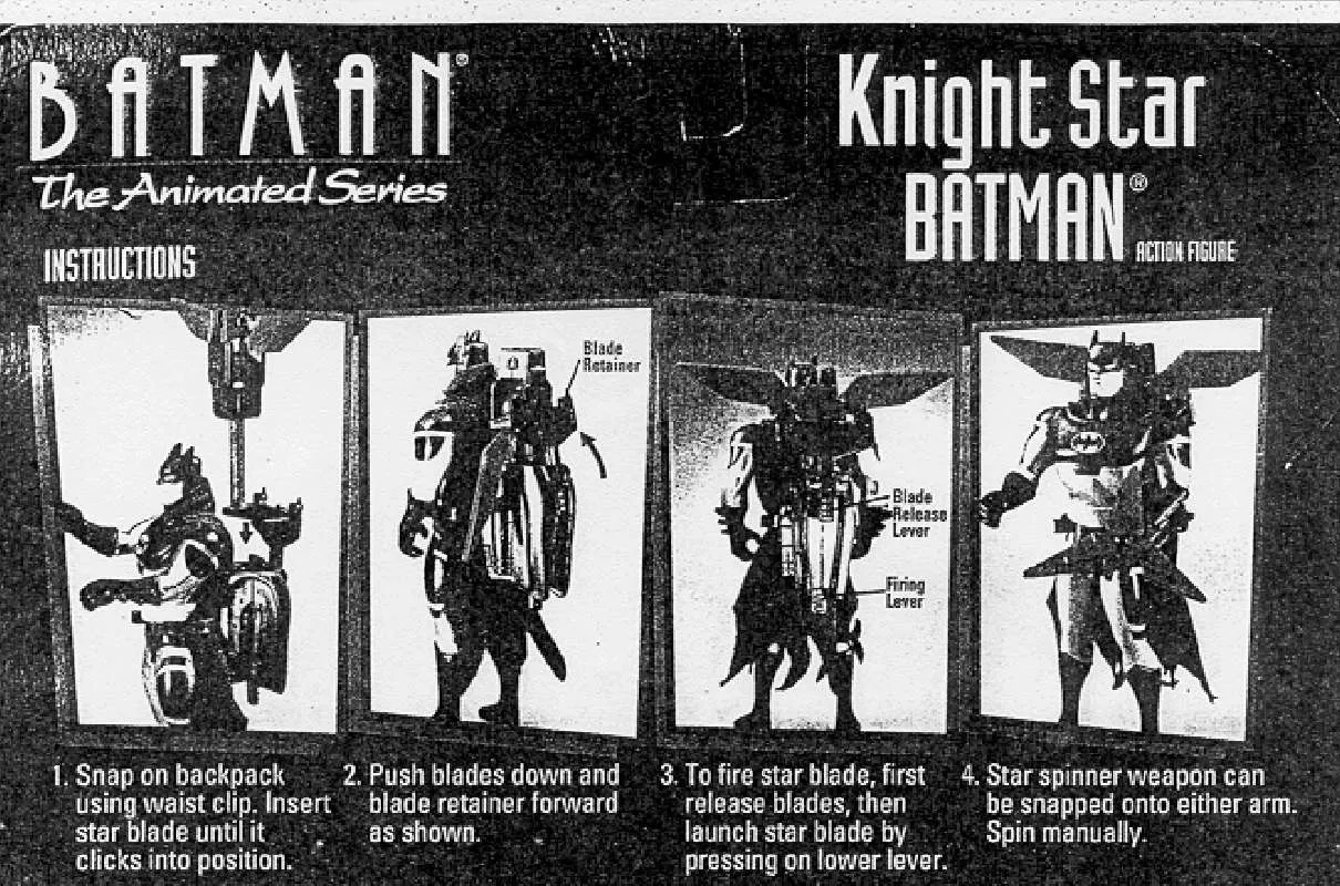 Mode d'emploi HASBRO BATMAN ANIMATED KNIGHT STAR BATMAN