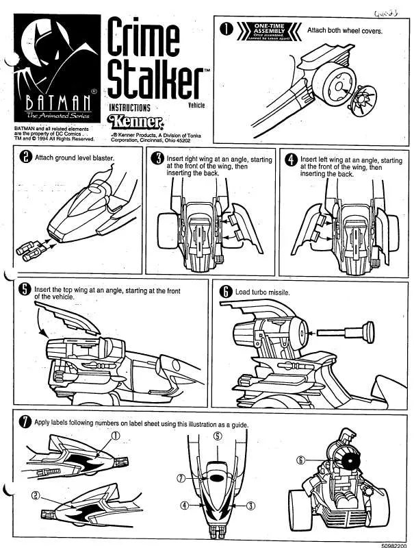 Mode d'emploi HASBRO BATMAN ANIMATED-CRIMESTALKER