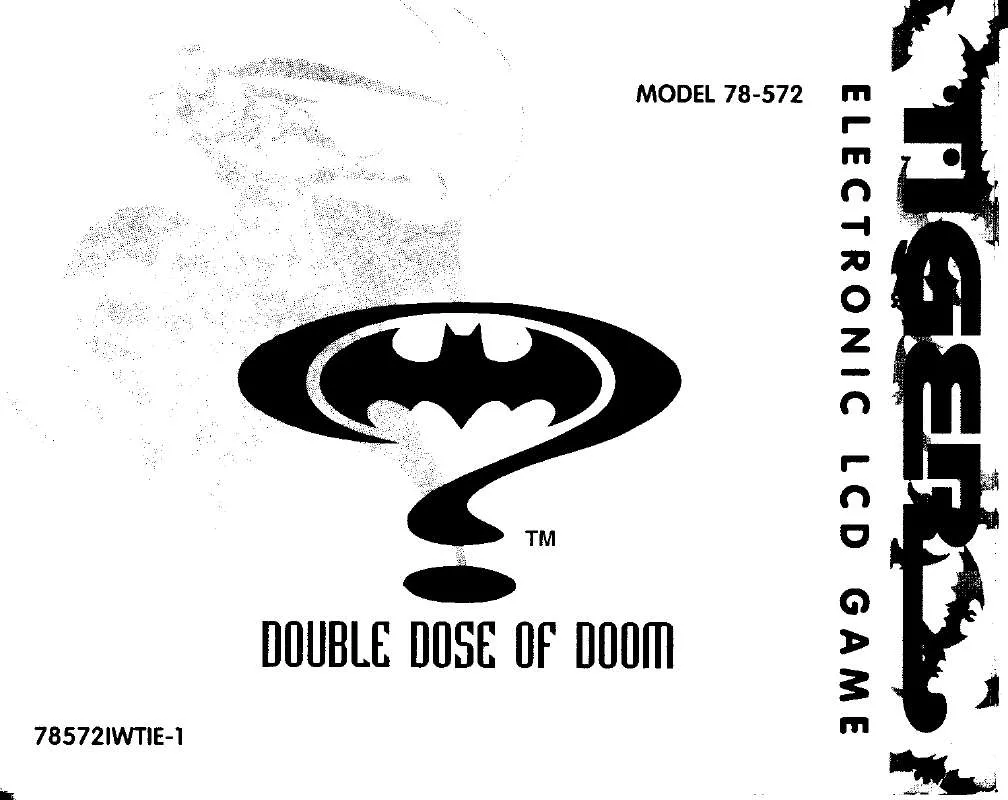 Mode d'emploi HASBRO BATMAN DOUBLE DOSE OF DOOM ELECTRONIC LCD GAME