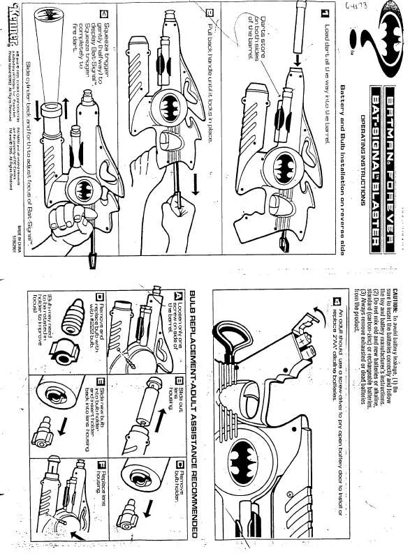 Mode d'emploi HASBRO BATMAN FOREVER BAT SIGNAL BLASTER