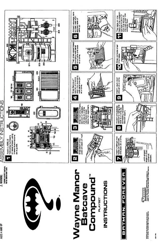 Mode d'emploi HASBRO BATMAN FOREVER WAYNE MANOR BATCAVE COMPOUND