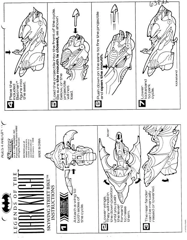 Mode d'emploi HASBRO BATMAN LEGENDS OF DARK NIGHT SKYWING STREET BIKE