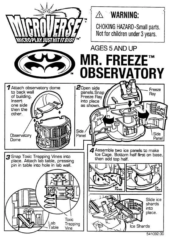 Mode d'emploi HASBRO BATMAN MICRO MR.FREEZE OBSERVATORY