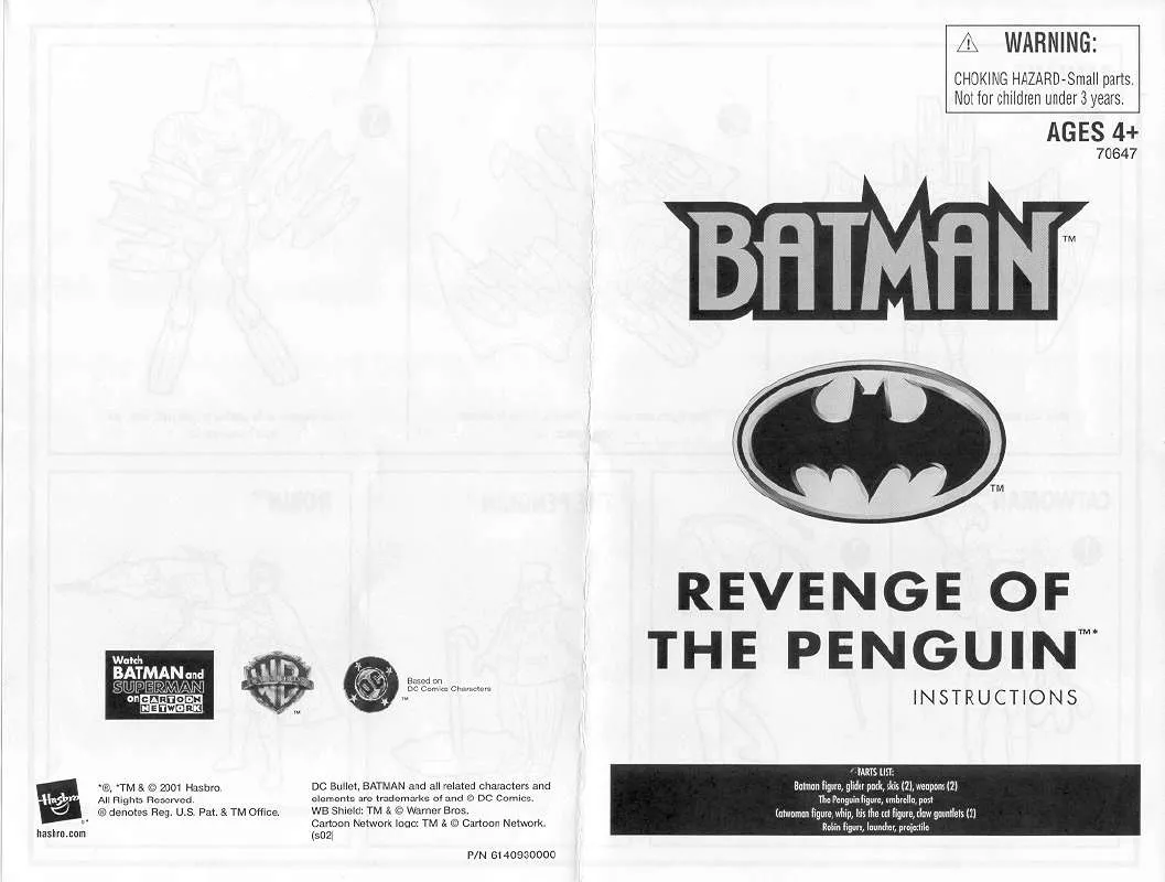 Mode d'emploi HASBRO BATMAN REVENGE OF THE PENGUIN