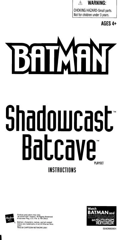 Mode d'emploi HASBRO BATMAN SHADOWCAST BATCAVE