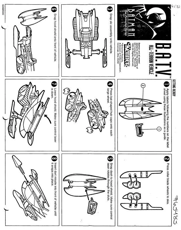 Mode d'emploi HASBRO BATMAN-ANIMATED-B.A.T.V.ALL-TERRAIN VEHICLE