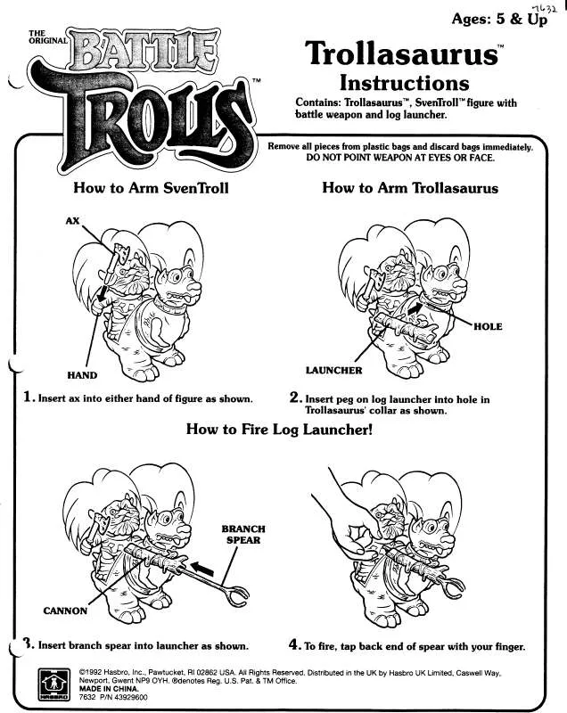 Mode d'emploi HASBRO BATTLE TROLLS