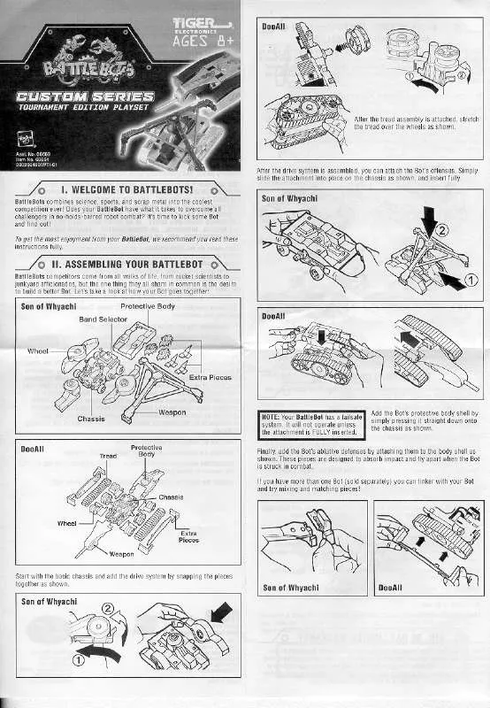 Mode d'emploi HASBRO BATTLEBOTS DU-DON PLAYSET CUSTOM TOURNAMENT EDITION PLAYSET