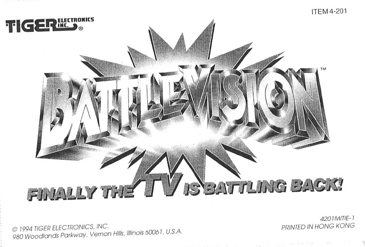 Mode d'emploi HASBRO BATTLEVISION