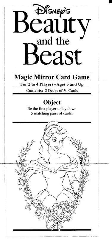 Mode d'emploi HASBRO BEAUTY AND THE BEAST MAGIC MIRROR CARD GAME