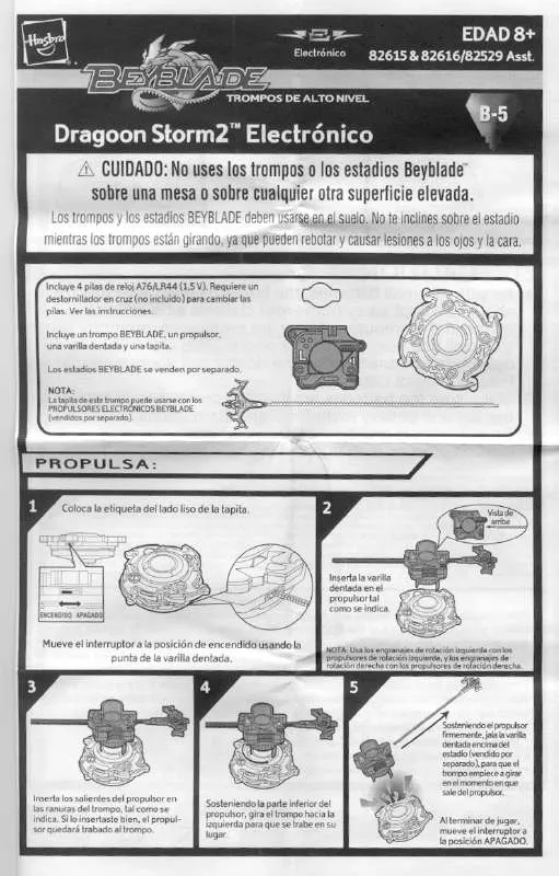 Mode d'emploi HASBRO BEYBLADE DRAGOON STORM 2 ELECTRONICO SPANISH